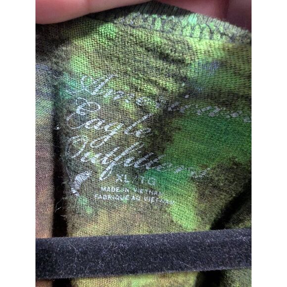 American Eagle Tie Dyed V-Neck Tee - Picture 4 of 4